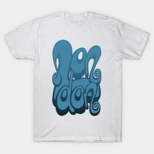 London lettering art - sailor blue T-Shirt